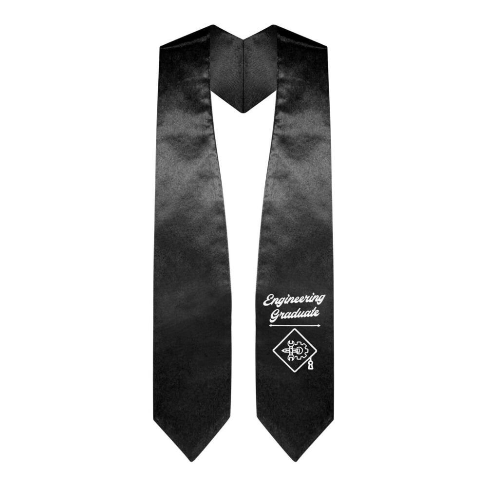2751 Engineering Graduate Stole With Classic Tips - Unisex Adult - 62” Long